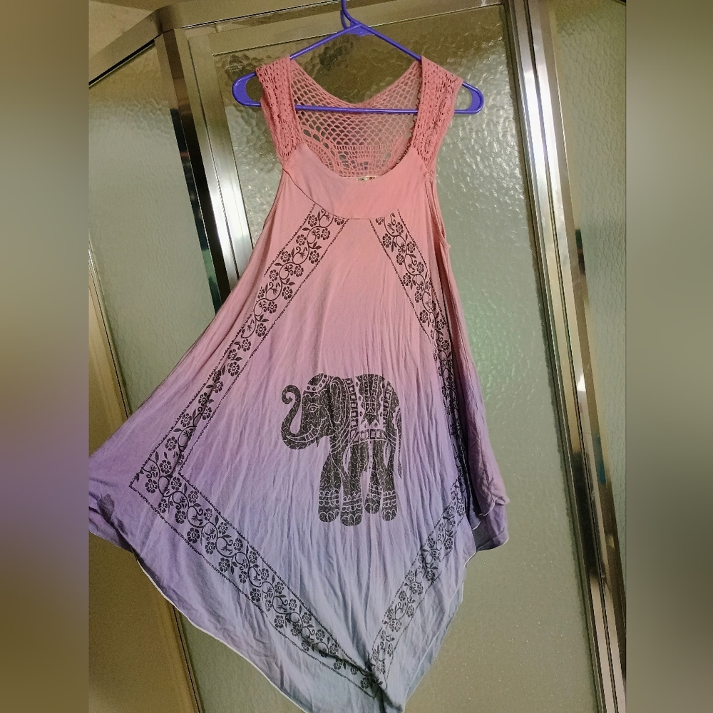 India Boutique Pink Crochet Detail Top